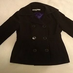 Kenneth Cole Black size 10 winter pea coat